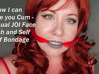 I Know I Can Make You Cum - Sensual JOI Face Fetish and Self Scarf Bondage in Mouth