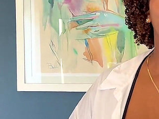 Behind the Scenes with Busty Black MILF, Alicia MILF