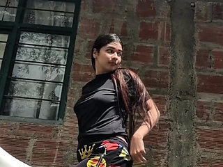 Yulieth Gomez Touches Herself in Her in-laws' Parking Lot and Shows off Her Delicious Tits