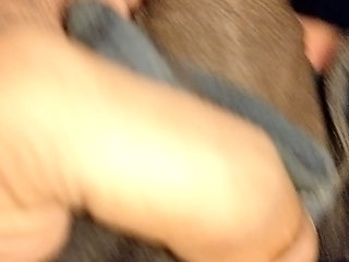 My Best friends hot mom bra jerking on it