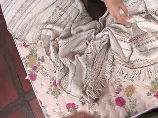 Colored hair babe wearing bodystockings gets cum in mouth after hardcore sex at casting