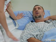 the sexy nurse fucked keiran right in the hospital ward