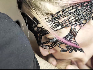 Afternoon Throat Service - Black Dress Swallows Every Drop