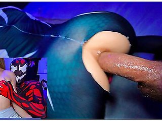 Spidergwen Drains Carnages Massive Cock With All Her Holes And Her Tight Teen 18+ Pussy Creampied