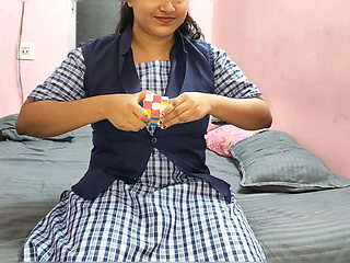 Innocent Indian Stepsister Shraddha Pandey Learns Rubik's Cube with a Dirty Promise