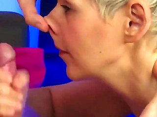 All Views! - Emily Sniffs Justin's Cock and Sucking with Facial!