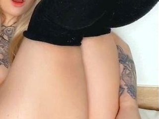 Stacked brunette goes solo toys and masturbation