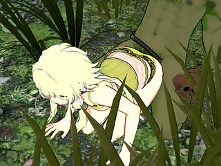 Elf Archer Gets Fucked in the Forest by a Goblin