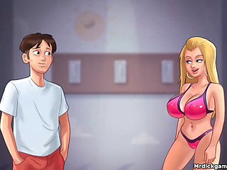 Ejaculation, summertime saga, hentai