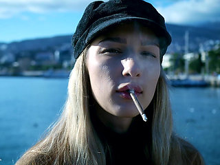 Outdoors Smoking with Beaty Russian Girl 1
