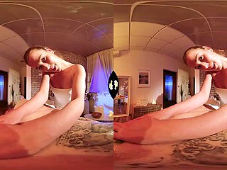 Massage with a Bonus - Alexis Crystal: Blowjob, Brunette  Pov VR Porn