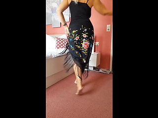 Selena's dancing and sex games in a warm light