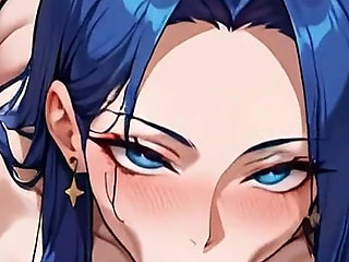 Anime Ai Tattooed Girl Performs Deep Throat