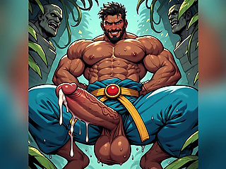 Jungle Warrior Men Fantasy Art