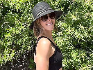 Wife Swallows Huge Double Cum Load at Beach While Husband Watches Her Fuck Friend