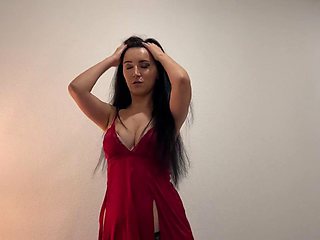 Hardcore Long-Haired Brunette in Lingerie