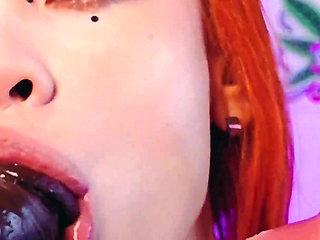 Sucking 2 Dildos