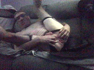 When your partner is out and you can put her knickers on and play