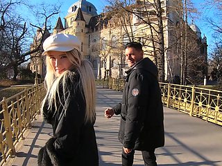 Two guys fucked cute teen Melody Marks in an intense threesome