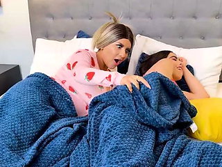 I Catch My Stepsis Masturbating in My Bed and She Convinces Me to Fuck Her Ti...