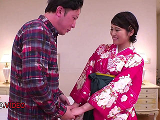 Ema Kato's Sensual Kimono Encounter Leads to Intense Bedtime Pleasure
