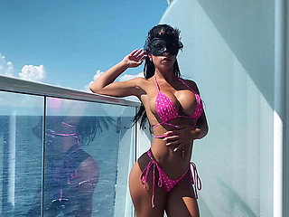 Hot Latina MILF Fucked on Cruise Ship Balcony by Lucky Dad