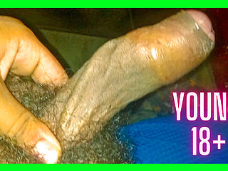 Jerking off my throbbing hairy dick