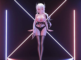 Phut Honsexy Dress Black Stockings White Stockings Big Tits Jiggling Pussy Exposed