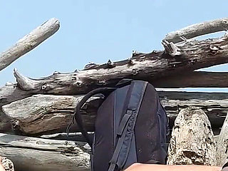 Dick Flash - I Pull Out My Cock in Front of a Teen Girl in the Outdoor Sauna and She Helps Me Cum - Risk of Getting Caught