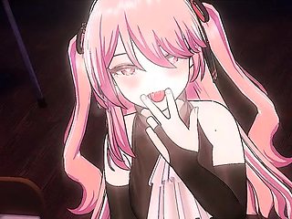 Hentai redhead gives blowjob and having sex