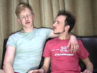 Porn shoot made in London with red hair twink fucked raw by the sexy Maxecne Angel