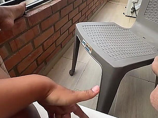 Fucking My Wet Pussy on My Neighbors' Balcony
