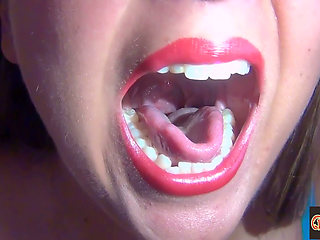 My Extreme Close-up Mouth Tour - Green M&m Munching Remastered HD