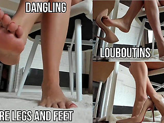 Bare Legs and Feet, Legs in Louboutins, Dangling