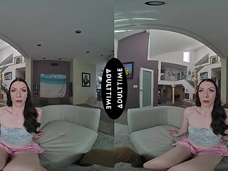 Celestina Blooms rides cock of Oliver Davis with passion in a steamy scene.