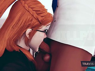 Office Seduction with Busty Redhead Secretary After Hours Punishment