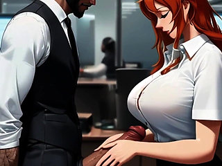 Sexy Secretaries Stroke Big Black Cocks At Work All Day