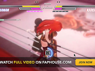 Lesbian Battle BDSM Hentai Game Ep.2 Lesbian Tomboy Defeated Had to Squirt Non Stop on a Bondage Device!