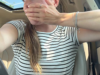 Lush in the Car! Risky Orgasm!