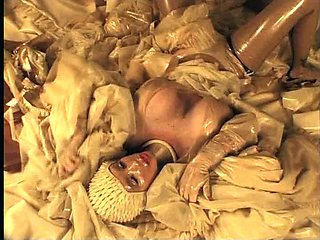 Big boobed Memphis masturbates in a bodystocking