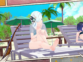 Yelan x Shenhe at the beach (genshin impact) P1 STORY