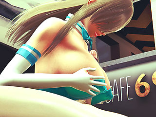 Asuna Ichinose 3D Hentai Animation - Hot Anime Girl in Blue Suit Delivers Titjob with Big Tits, Handjob for Big Dick, Deepthroat