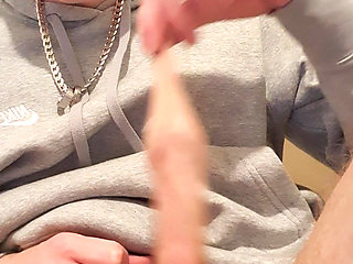 Young lad huge cock close up