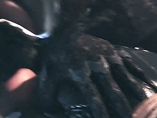 Black Cat & Eve - Futa Girls Fuck in the Rain - 3D Animation