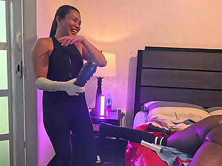 Asian Femdom Anal Fisting and Pegging