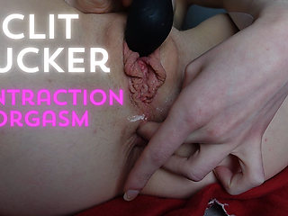 Clit Sucker Vibrator Masturbation with Contraction Orgasm