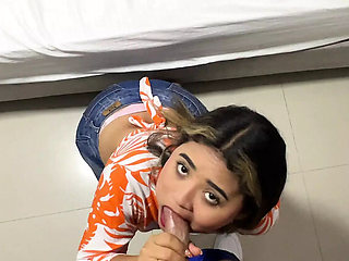 Yohamedi Stepsister Deep Throat Blowjob - Big Cock Cumshot in Mouth Swallow