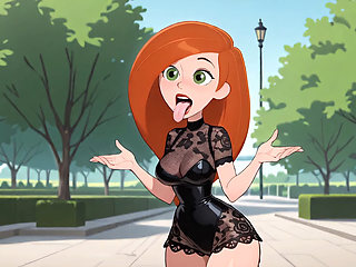 Redhead Cartoon Girl Sexy Black Lingerie Try On Haul Ai