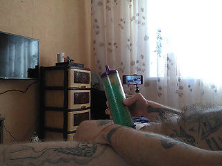 Helped me cum by jerking off my cock.