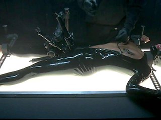 Latex slave BDSM [censored] with Hitachis